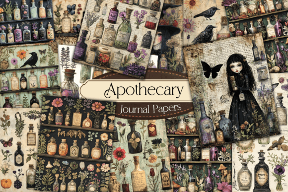 Download Apothecary Potion &amp; Herb Journal Paper - Paper Collection