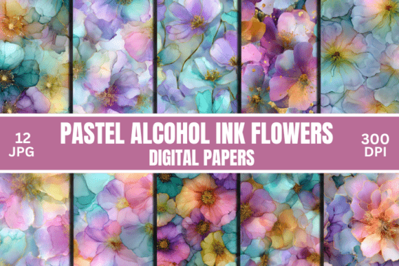 Download Pastel Alcohol Ink Flowers Backgrounds - Premium Resources