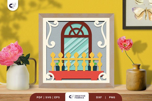 Download Spring Balcony 3D Layered Paper Cut - Paper Collection