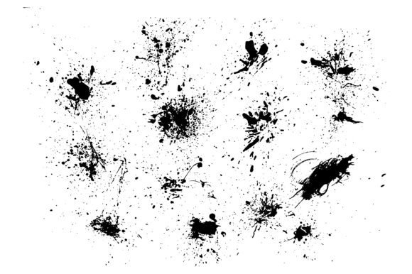 Download Various Ink Blot Splatters Design Set - Blot Collection