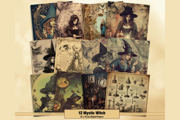 Download Mystic Witch Digital Paper Dark Academia - Paper Collection