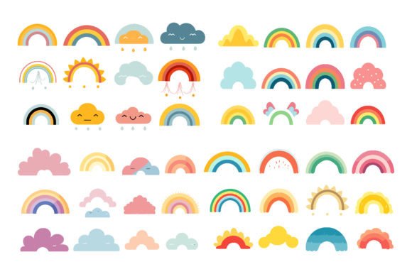 Download Pastel Rainbow Clipart,Boho Rainbow Svg - Pastel Collection