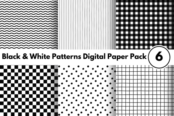 Download Black and White Patterns Digital Paper - Paper Collection
