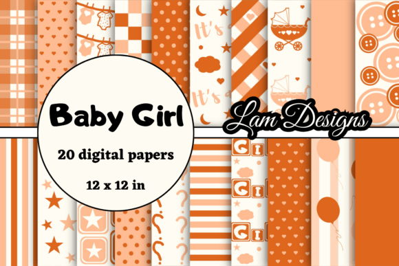 Download Baby Girl Digital Papers - Paper Collection