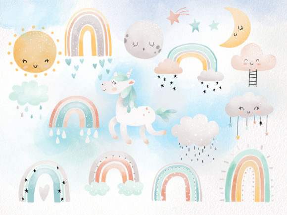 Download Pastel Rainbow Clipart - Pastel Collection